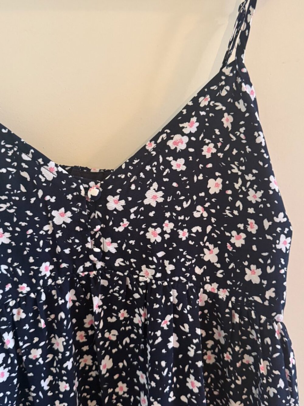 Navy Floral Flowly Mini Dress - Picture 2 of 4
